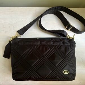 New Lug Classic Black Quilted Designer Wicked Collection Crossbody Bag
